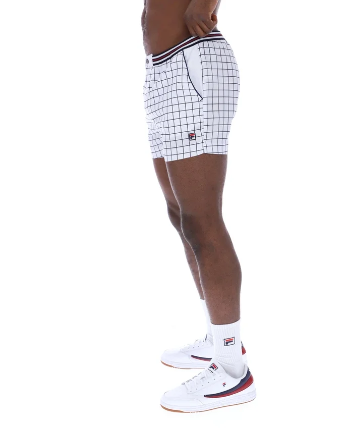 Weiße „High Tide“ Terry Pocket Stripe Shorts