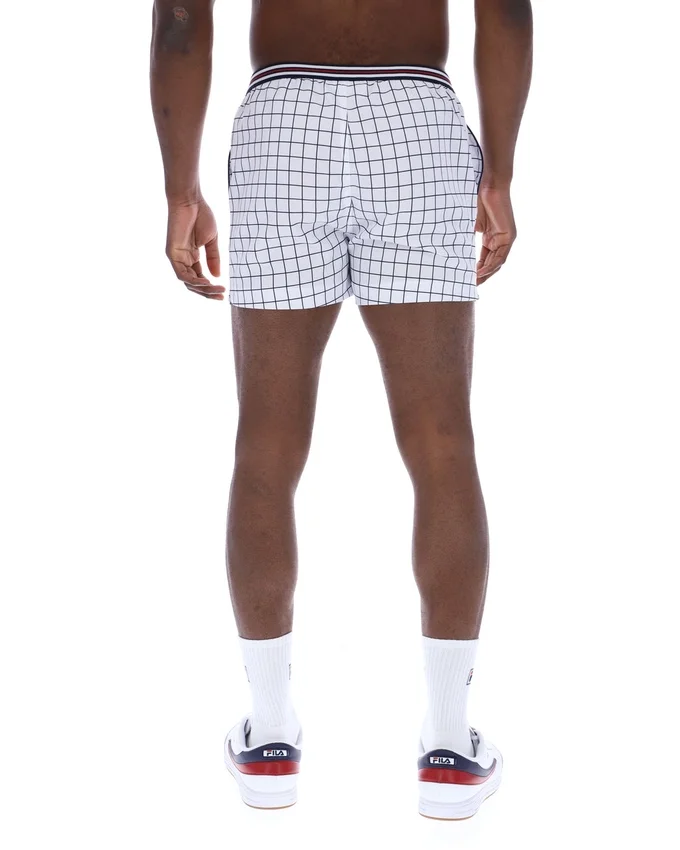 Weiße „High Tide“ Terry Pocket Stripe Shorts