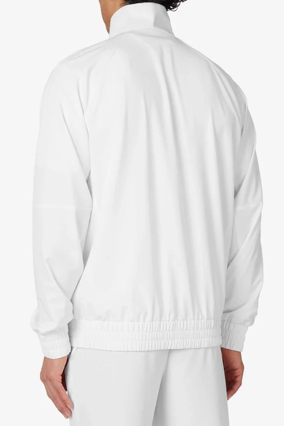 Weiße Tennis Court Trainingsjacke