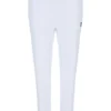 Weiße Unisex-Jogginghose mit Kontrastnähten