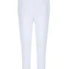Weiße Unisex-Jogginghose mit Kontrastnähten