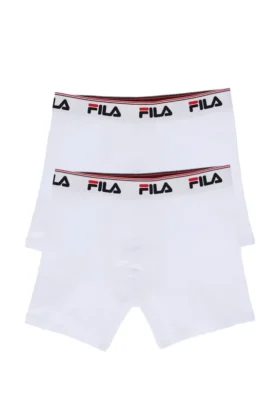 Weißes 2er-Pack Herren-Boxershorts mit mittlerer Leibhöhe