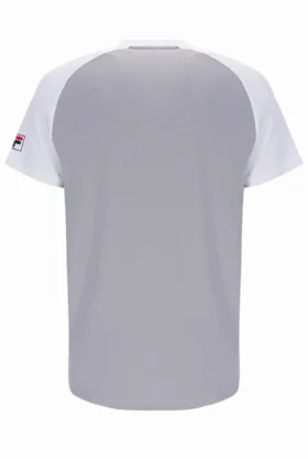 Weißes Backspin Tennis-Shorts-Oberteil mit Kurzarm