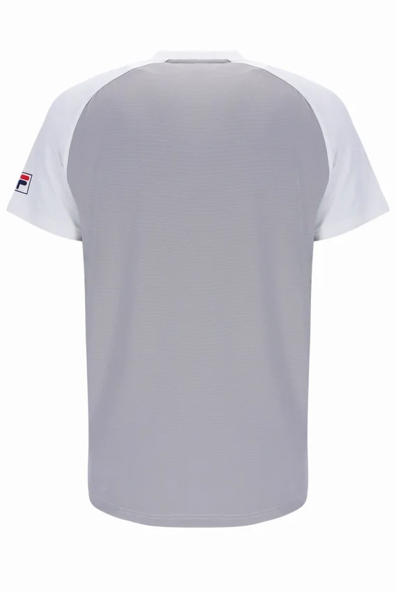 Weißes Backspin Tennis-Shorts-Oberteil mit Kurzarm
