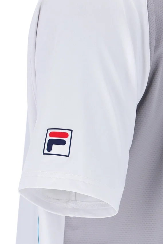 Weißes Backspin Tennis-Shorts-Oberteil mit Kurzarm