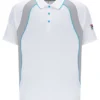 Weißes Backspin Tennis-Shorts-Polohemd mit kurzen Ärmeln