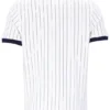 Weißes BB1 Classic Vintage gestreiftes Polohemd