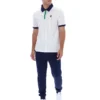 Weißes BB1 Classic Vintage gestreiftes Polohemd