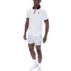 Weißes BB1 Classic Vintage gestreiftes Polohemd