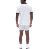 Weißes BB1 Classic Vintage gestreiftes Polohemd