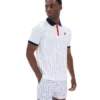 Weißes BB1 Classic Vintage gestreiftes Polohemd