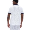 Weißes BB1 Classic Vintage gestreiftes Polohemd