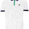 Weißes BB1 Classic Vintage gestreiftes Polohemd