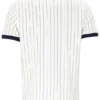 Weißes BB1 Classic Vintage gestreiftes Polohemd