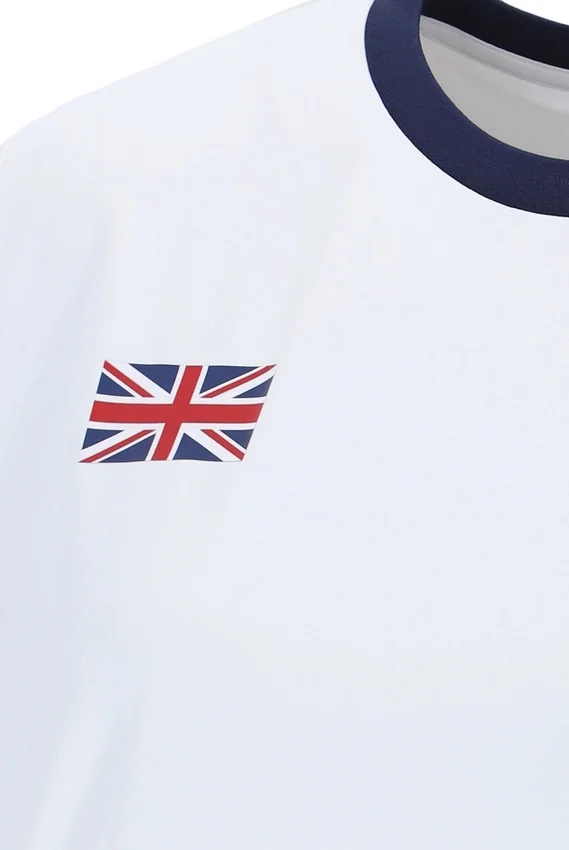 Weißes Damen-Tennis-GB-T-Shirt