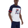 Weißes Damon Cut-and-Sew-T-Shirt