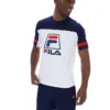 Weißes Damon Cut-and-Sew-T-Shirt
