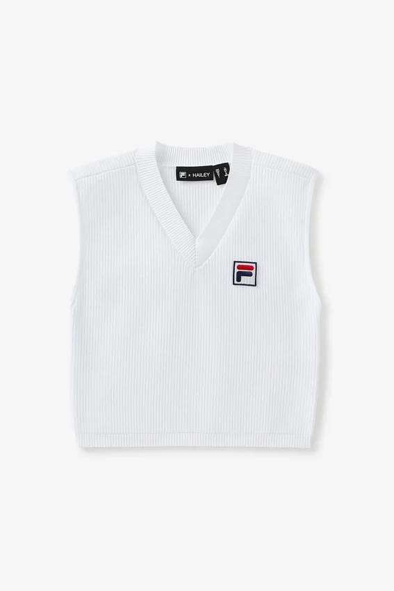 Weißes Fila x Hailey Baby-Tanktop