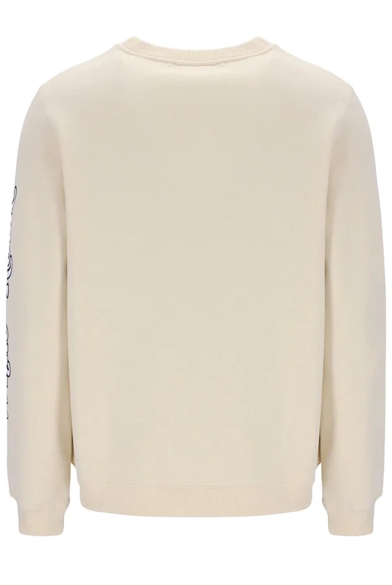 Weißes Len Graphic Crew-Sweatshirt