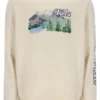 Weißes Len Graphic Crew-Sweatshirt