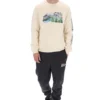 Weißes Len Graphic Crew-Sweatshirt