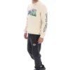 Weißes Len Graphic Crew-Sweatshirt