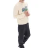 Weißes Len Graphic Crew-Sweatshirt
