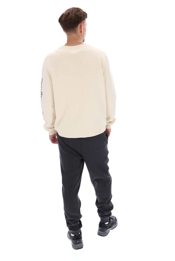 Weißes Len Graphic Crew-Sweatshirt