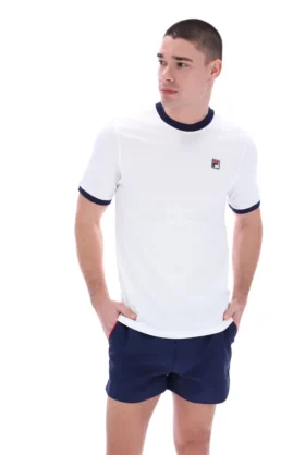 Weißes Marconi Essential Ringer-T-Shirt