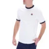 Weißes Marconi Essential Ringer-T-Shirt