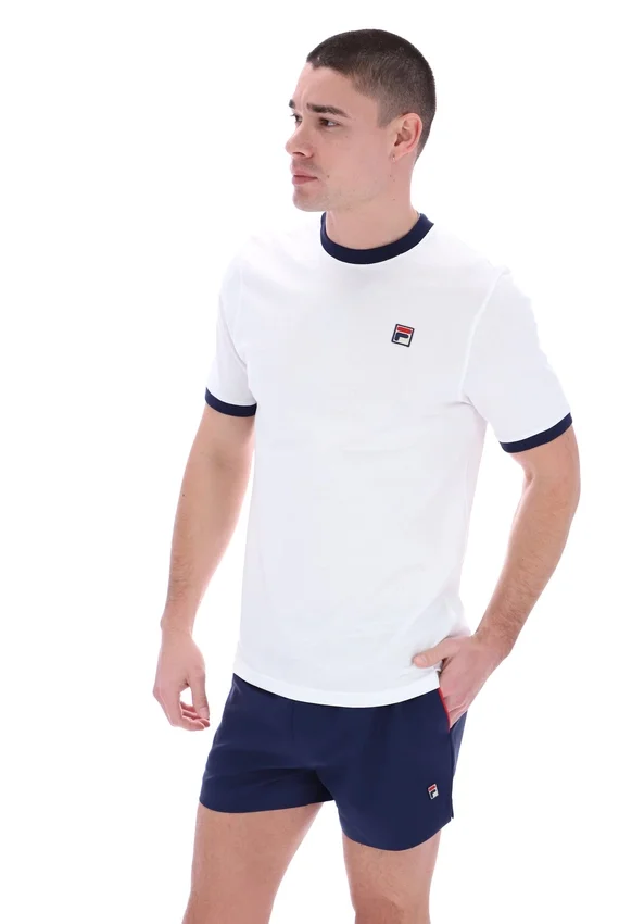 Weißes Marconi Essential Ringer-T-Shirt