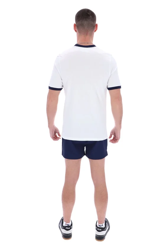 Weißes Marconi Essential Ringer-T-Shirt