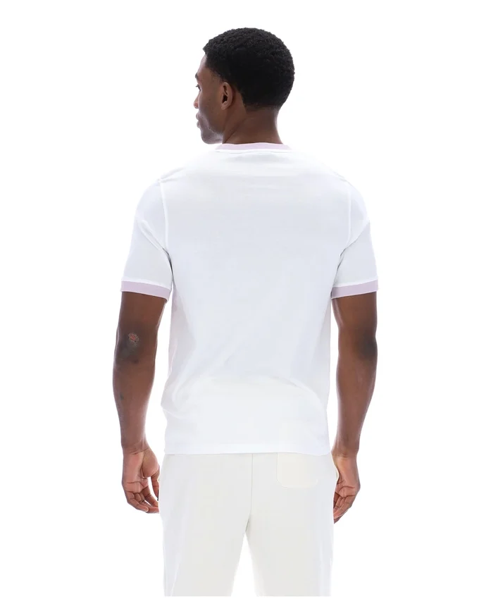 Weißes Marconi Essential Ringer-T-Shirt