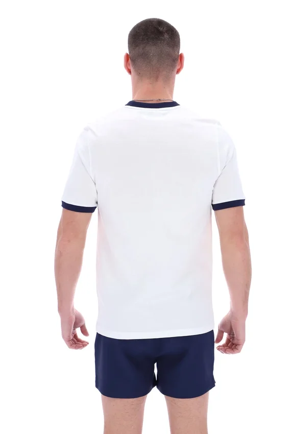 Weißes Marconi Essential Ringer-T-Shirt
