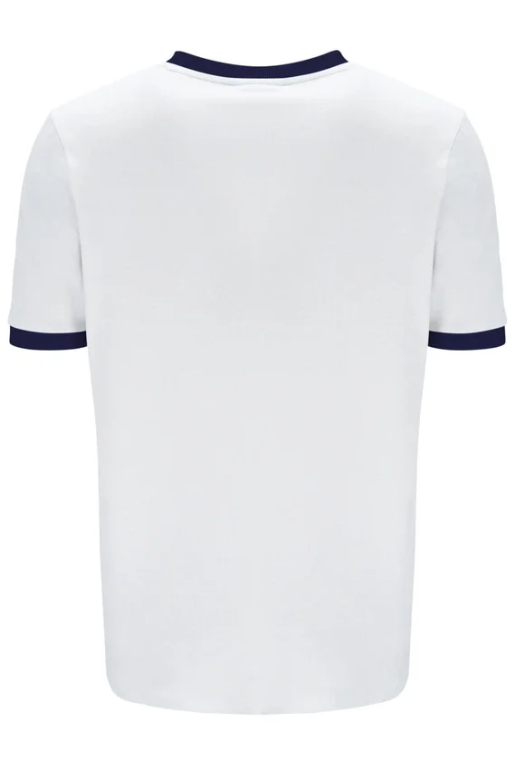 Weißes Marconi Essential Ringer-T-Shirt