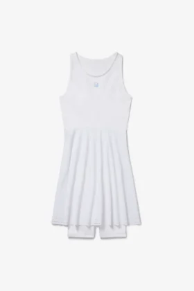 Weißes nahtloses Center-Court-Kleid