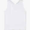 Weißes, nahtloses Center Court Tanktop