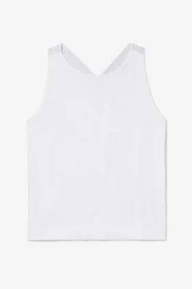 Weißes, nahtloses Center Court Tanktop