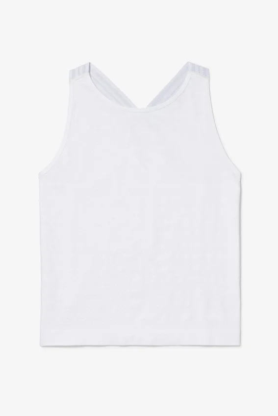 Weißes, nahtloses Center Court Tanktop