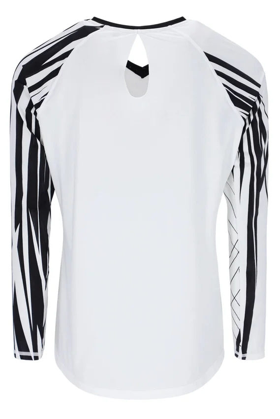 Weißes Pro-Tennis-Langarmshirt