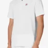 Weißes Tennis-Polohemd mit kurzen Ärmeln