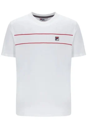 Weißes Williams T-Shirt mit Kontrastpaspel