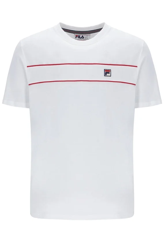 Weißes Williams T-Shirt mit Kontrastpaspel
