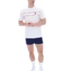 Weißes Williams T-Shirt mit Kontrastpaspel