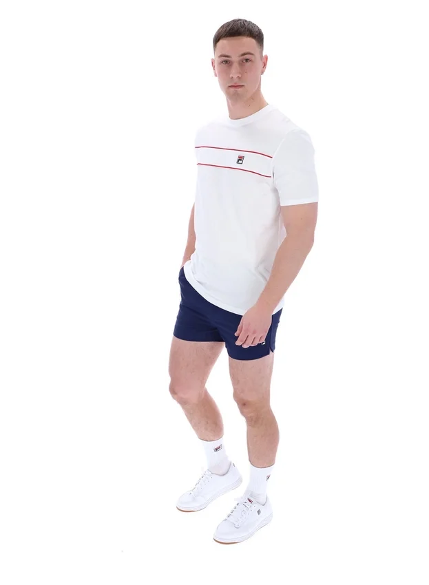 Weißes Williams T-Shirt mit Kontrastpaspel