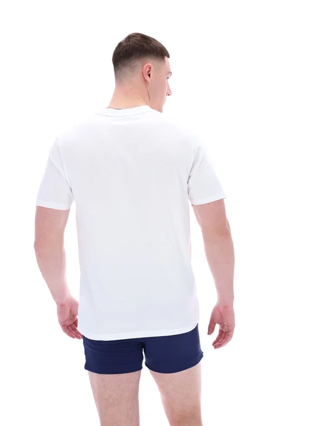 Weißes Williams T-Shirt mit Kontrastpaspel