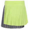 Zitronengelb – Plissierter Wickel-Tennisrock für Damen